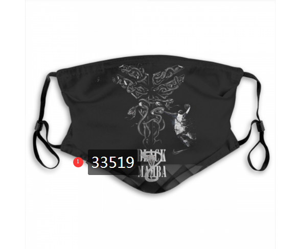 2021 NBA Los Angeles Lakers #24 kobe bryant 33519 Dust mask with filter->nba dust mask->Sports Accessory